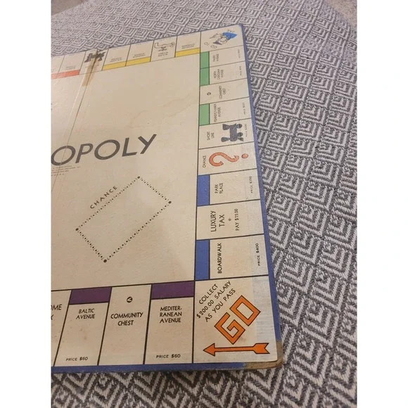 Vintage 1935 Blue Monopoly Board Game 99% Complete